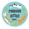 logo of parkour kitties fibers hand dyed yarn artist