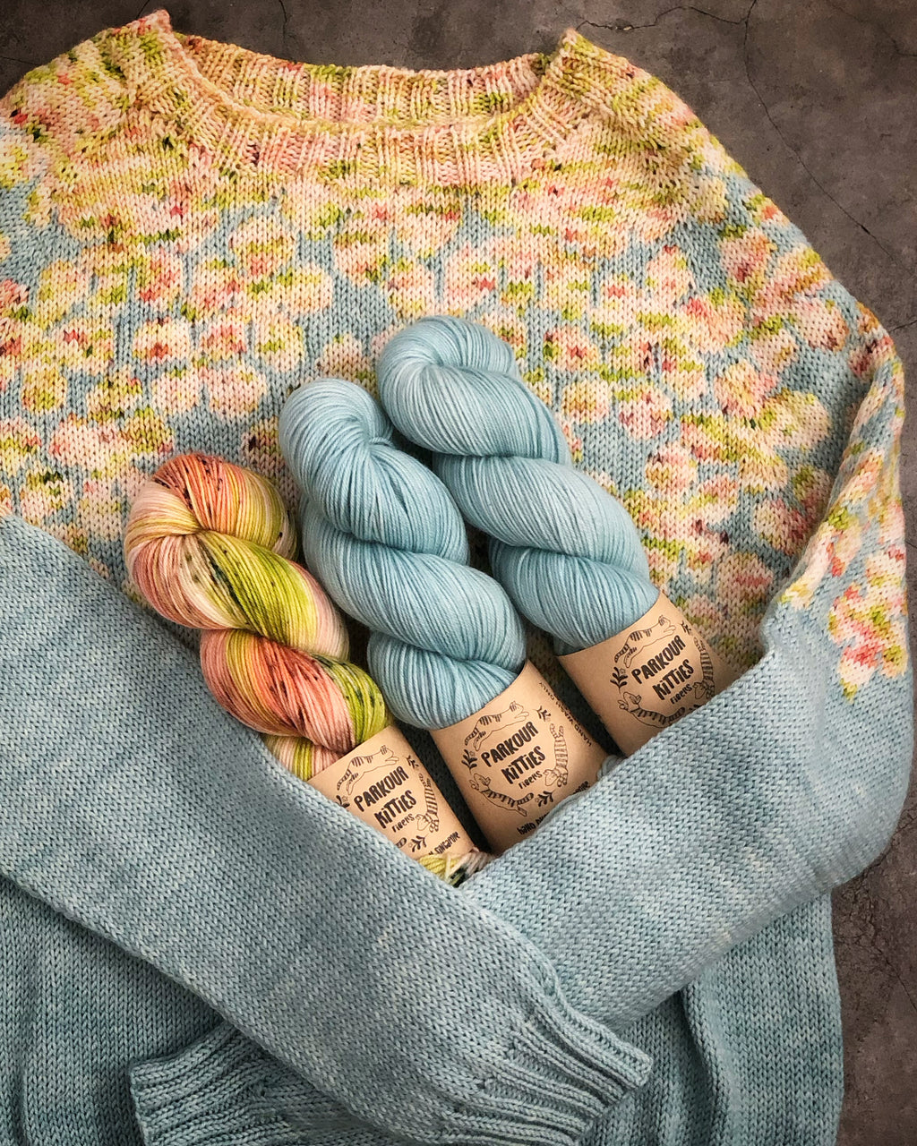 The Drawing Sweater Kit (Pink Lily & Seaglass)